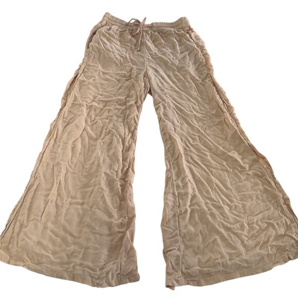 Onia Pants Womens Medium Sunset Stand Wide Leg Flowy Sheer High Slit Coastal - Picture 2 of 9